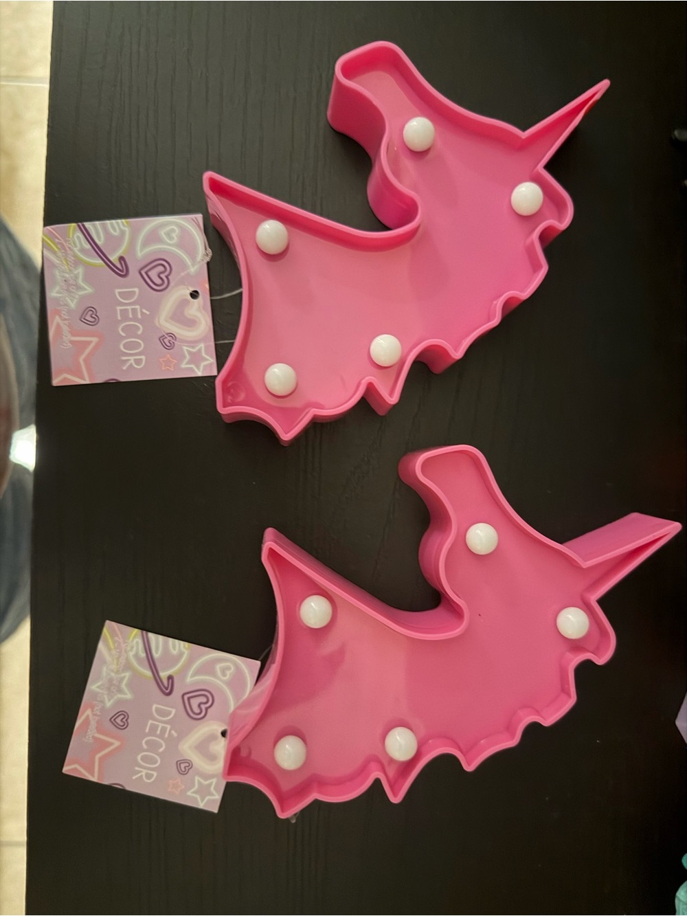Decor Pink Unicorn Bat Wall Light for Kids